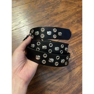 Sanrio Hello Kitty Black Silver Studded Belt 39” Length